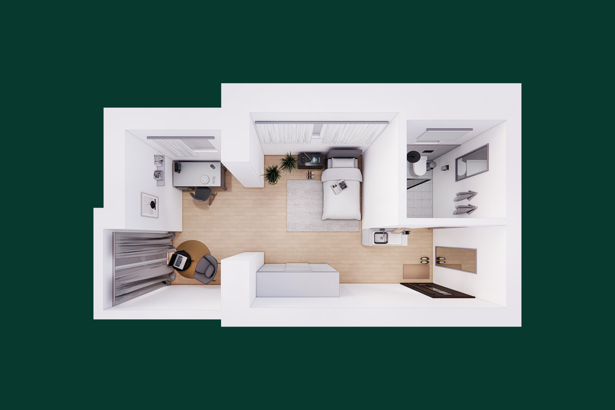 KG Zimmer 1 Draufsicht