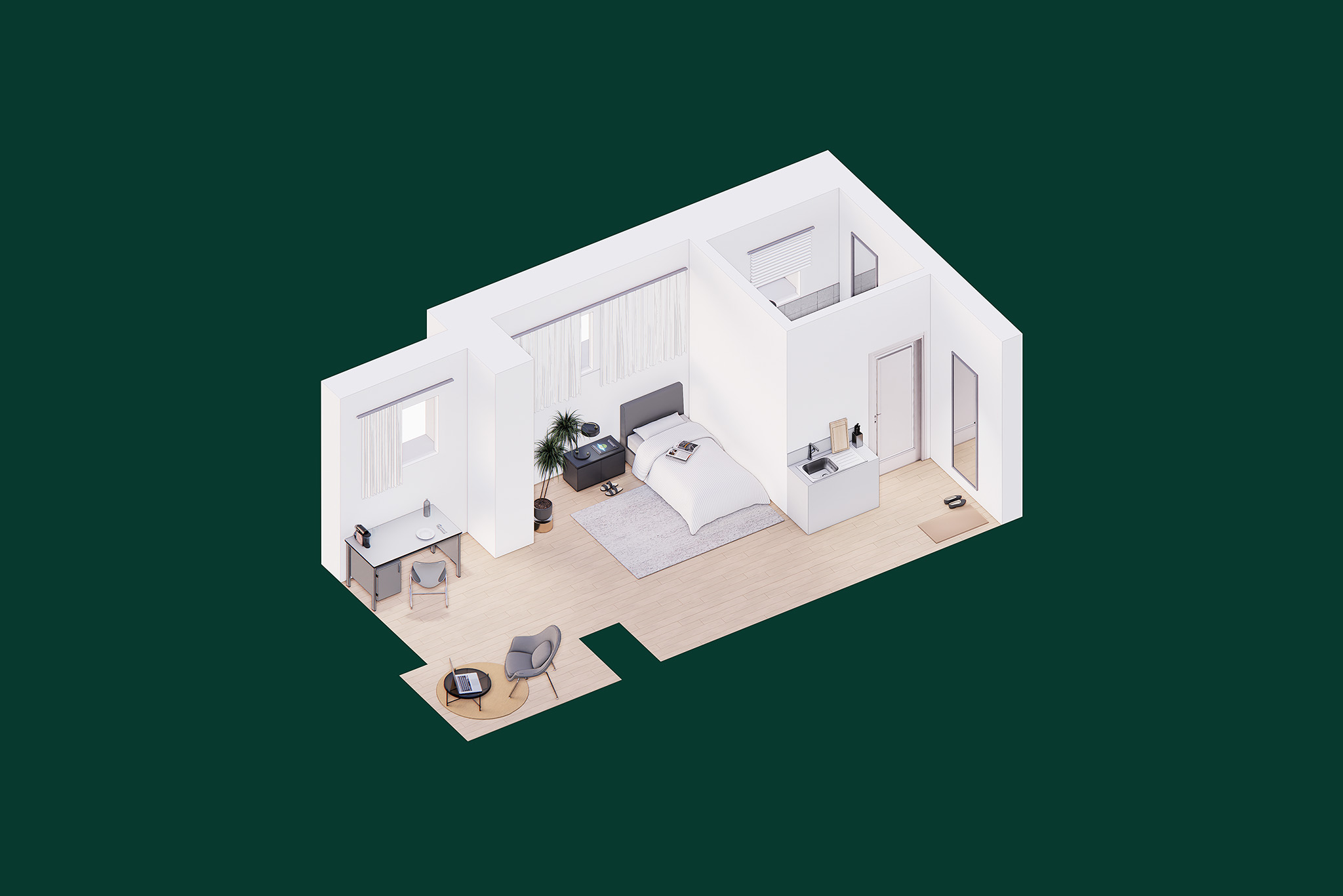 KG Zimmer 1 Isometrie