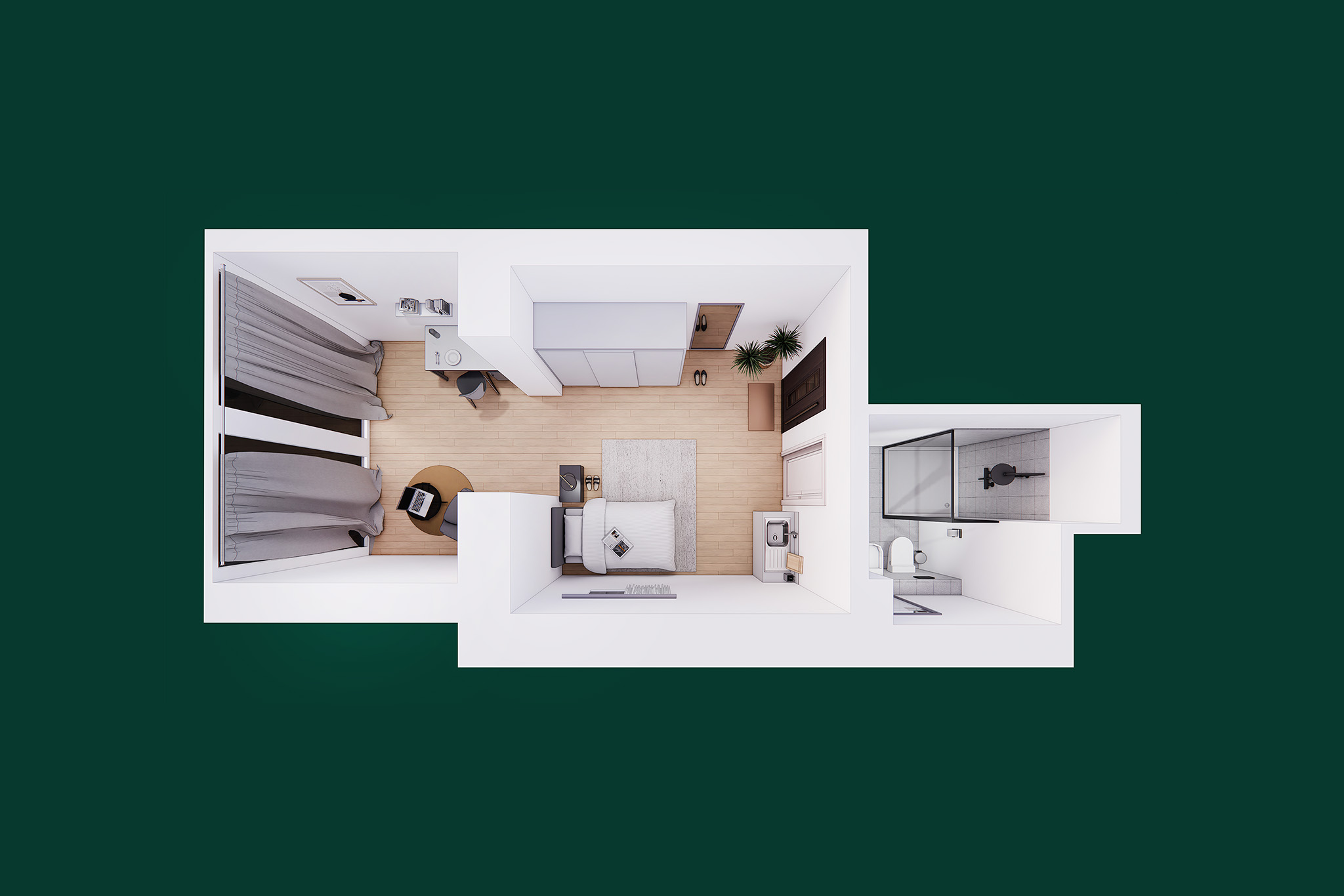 KG Zimmer 2 Draufsicht