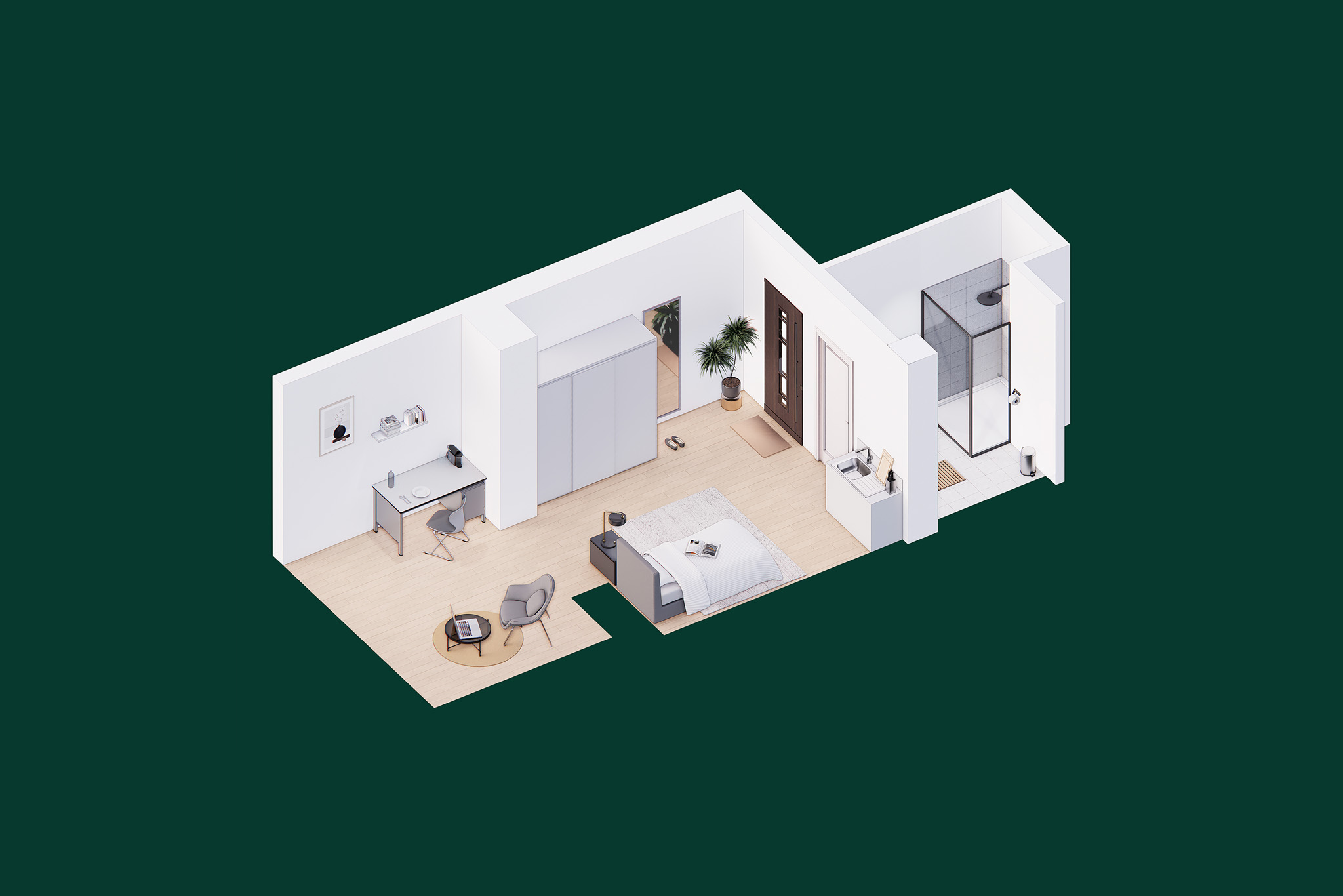 KG Zimmer 2 Isometrie